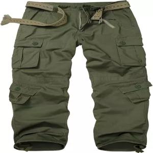 남성용 GSGGIG 카고 팬츠 카모 캐주얼 릴렉스 핏 BDU 하이킹 립스탑 워크 8 포켓 포함