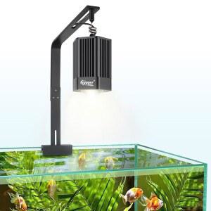 하이거 100W 수족관 조명 풀 스펙트럼 RGB COB LED 집게 저광에서 고광도를 요구하는 수생 식물을 위한 타이머 스마트 플러그와 호환 장착 브래킷으로 빛을 키웁니다