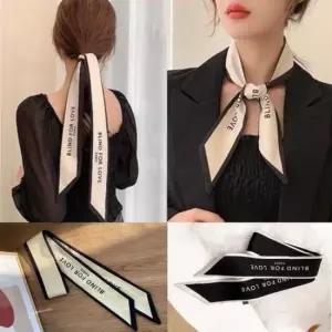 머리 목손수건 쁘띠 실크 반다나 머리끈 스카프