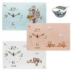 부엉이 디자인 벽시계 테이블 시계 액자 겸용 부엉이벽시계