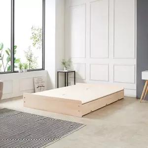 밝은 스칸디나비아 헤드없는 통원목 슈퍼싱글 수납침대(SS) 좋은 프리미엄