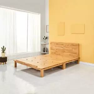 화사하고 예쁜 편백나무 통원목 슈퍼싱글 침대(SS) 초등학생 디자인 모던한