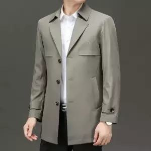 캐주얼 가을 남성 하프 신사 트렌치 코트 상의 얇은 젠3