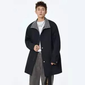 하프 남성 크루소 트렌치 문직 자켓 점퍼 코트 차이나 봄가을 젠3