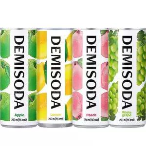 [셀러허브]데미소다 250ml 애플 15캔+ 레몬+ 청포도 +복숭아 5캔씩 (S18835741)