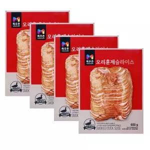 목우촌 오리훈제 슬라이스 600gX4개/오리 로스 고기 구이