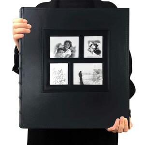 사진 앨범 4x6 500 페이지 대용량 가죽 커버 웨딩 수평 및 수직 보유합니다.