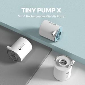 FLEXTAIL TINY PUMP X - 풀 플로트 에어 매트리스 진공 가방용 충전식 1300mAh 배터리가 포함된 휴대용 캠