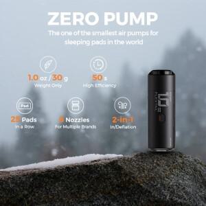 FLEXTAIL ZERO PUMP - 30g 휴대용 캠핑 에어 펌프, 수면 패드용 전동 공기 주입기, 충전식 배터리 1개 포함