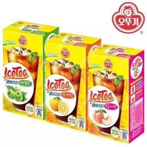 [셀러허브]오뚜기 아이스티 복숭아맛 20T+매실맛 20T+유자맛 20T 음료 (S19239313)