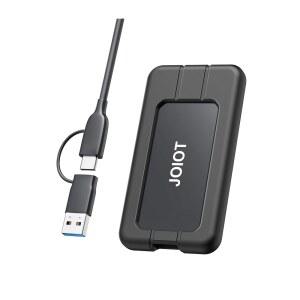 JOIOT 512G 휴대용 SSD 최대 2000MB /s USB-C USB 3.2세대 2x2 외장 SSD(보호 케이스 충격 방지 타입-C 솔리드 스테이트 드라이브 포함)