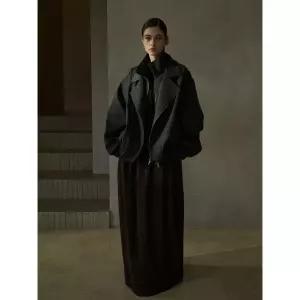 여사친 캐주얼 가을 야구 점퍼 공선 오피스룩울더블집업크롭자켓코트 SPO마켓3