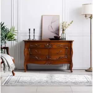 엔틱 인테리어 마호가니 원목 거실 3단 콘솔 서랍장 / 기숙사 침대 속깊은