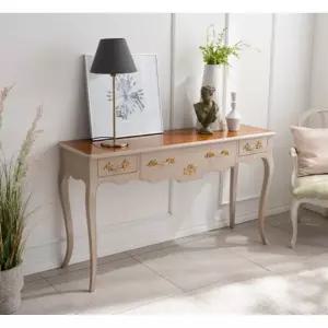 앤틱 금장손잡이 와이드 서랍형 원목 콘솔 테이블 / 장식 모던 받침대 거실