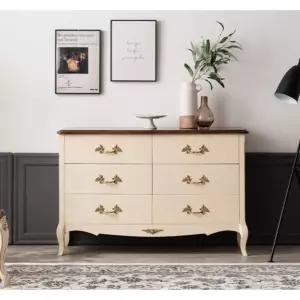 엔틱 클래식 금장손잡이 안방 와이드 3단 원목 서랍장 저렴한 나무 틈새 옷