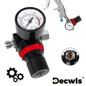 G1/4 나사 공압 압축기 조절기 밸브, 스프레이 건 도구용 게이지