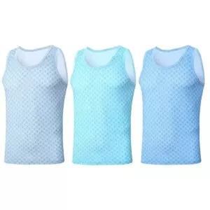 [하프클럽/](TRY)남성 런닝 퍼스트런닝 유색S 3매 민소매 면100