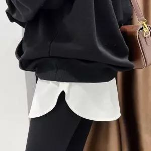 [하프클럽/]남녀공용 페이크셔츠 레이어드룩 허리밴딩 스커트