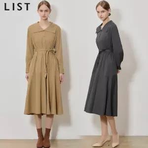 [리스트] 로맨틱 와이드 칼라 플레어 원원피스