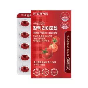 일양약품 프라임 활력 라이코펜 500mg x 60캡슐 라이코펜 항산화 전립선건강