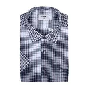 [레노마]린넨 혼방 멀티 미니 체크 일반핏 반소매 ROUSG0238NY