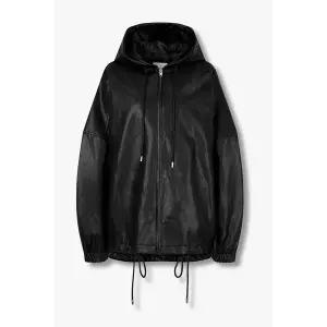 [STUDIO TOMBOY]후디 오버핏 신세틱 레더 점퍼 9175361973