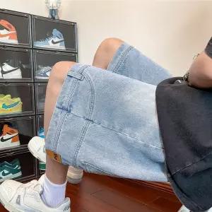 남자 청 캐주얼 빈티지 여름 통바지 반바지 청반바지 5부 C05Z28 원픽2