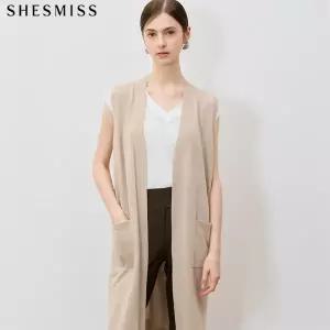 [쉬즈미스] 우아한 오픈 롱 니트 베스트