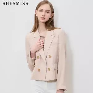 [쉬즈미스] 품격있는 더블 버튼 크롭 재킷