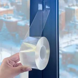 투명 창문 날씨 밀봉 테이프 2인치 x 33피트 단열 잔여물 없음 필름