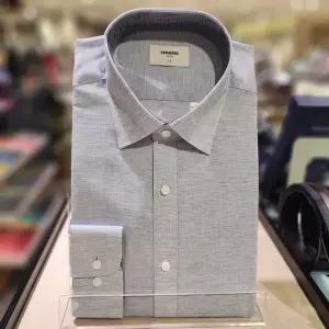 [레노마]린넨 미니 스타체크 카라배색 슬림핏 ROSSL0133BU