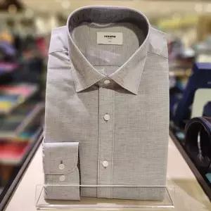 [레노마]린넨 미니 스타체크 카라배색 슬림핏 ROSSL0133GY