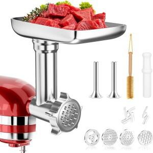 모든 KitchenAid 요리사 및 Cuisinart 스탠드 믹서 SM-50 시리즈용 금속 식품 분쇄기 부착 장치. 고기 소시