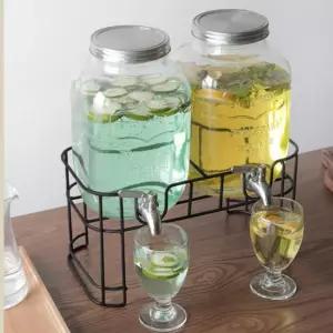 멜로우 4L 업소용 유리물병 디스펜서 2P세트 5L 주스 음료