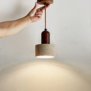 작은 팬던트 조명 목재 장식용 엔틱 가정용 식당 코드 인테리어 램프 걸이식 나무