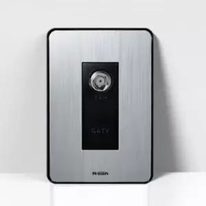 유니트 전기 CATV 스위치 2방 커버 콘센트 실버