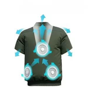 여름 쿨링 반팔 점퍼 남자 냉방 작업복 공조복 잠바 자켓