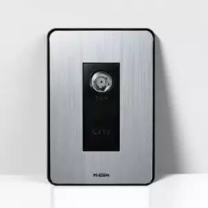 전기 3방 실버 유니트 콘센트 스위치 CATV 커버