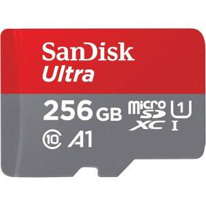 어댑터가 포함된 256GB 울트라 마이크로SDXC UHS-I 메모리카드 - 최대 150MB/s C10 U1 풀 HD A1 MicroSD 카드 SDSQUAC-256G-GN6MA