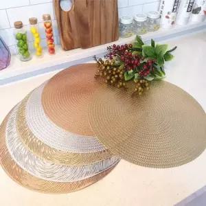 고급스러운 디자인과 컬러 원형 테이블 매트 주방소품 pvc재질