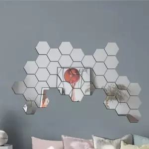 인테리어 아크릴 거울 16조각 육각) 스티커거울 안전거울 플라스틱거울 안깨지는거울