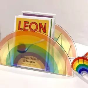 아크릴 무지개 책꽂이 아크릴책꽂이 인테리어꽂이 아크릴꽂이판 무지개책꽂이