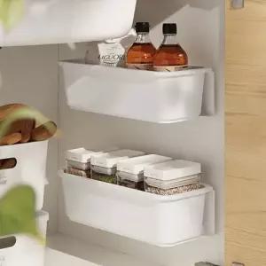 부착식 슬라이딩 수납선반 싱크대 틈새 하부장 정리대 벽선반 주방선반 틈새선반