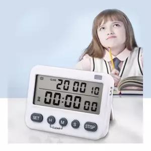 키밍 타이머 알람 시계 스톱워치 탁상시계 스탠드 자명종 스톱워치 주방용 침실