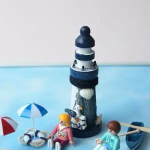 여름바다로 떠나요 마린블루 등대 미니어처 데코소품 장식미니어처 테이블소품 미니인형