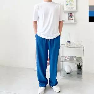 [모로엠] 남성 찰랑 와이드 밴딩 팬츠 DM-PTA-QGPPG90M