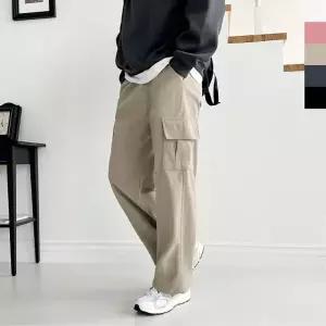 [모로엠] 남성 골덴 와이드 스트링 카고 팬츠 DM-PTA-QGPACM189M