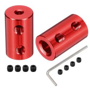 1Pcs 레드 리지드 커플링 세트 스크류 D14xL25/D12xL20/D16xL25 알루미늄 합금, 샤프트 커넥터, 모터 액세