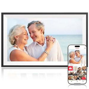 [미국배송] 디지털 액자 FRAMO 15.6인치 대형 액자 WIFI 1920*1080 IPS FHD 터치스크린 32GB 인스턴트 공유 사진 비디오 전자 엄마를 위한 선물 집들이 결혼식