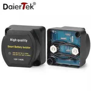 DaierTek 듀얼 배터리 스마트 솔레이터 12V 140A 전압 감지 분할 충전 릴레이 VSR 자동차 액세서리